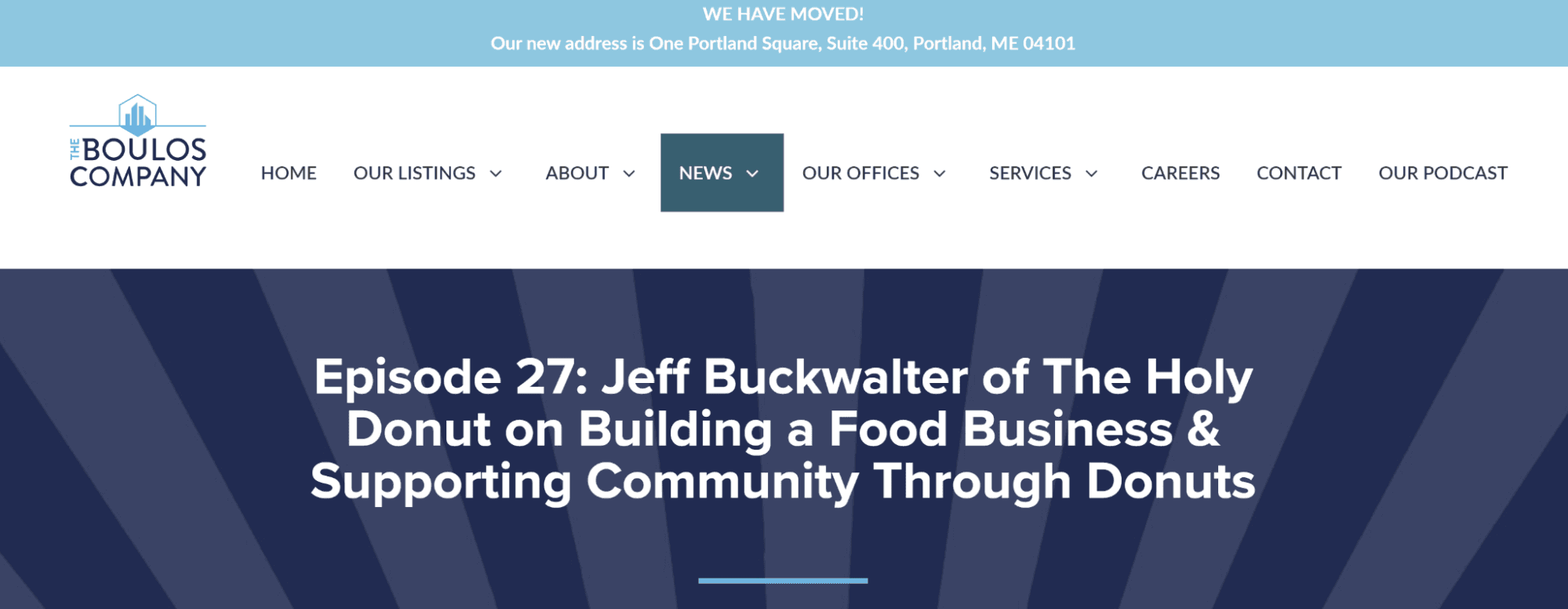 Example of a podcast episode featuring a local doughnut shop owner.