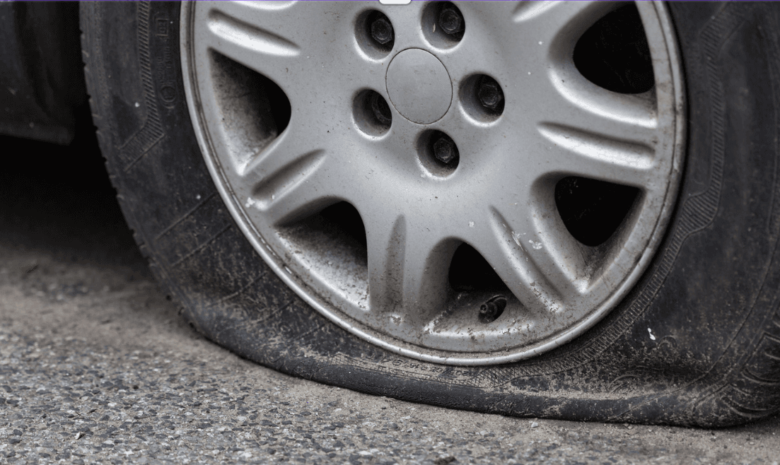 Image of a flat tire