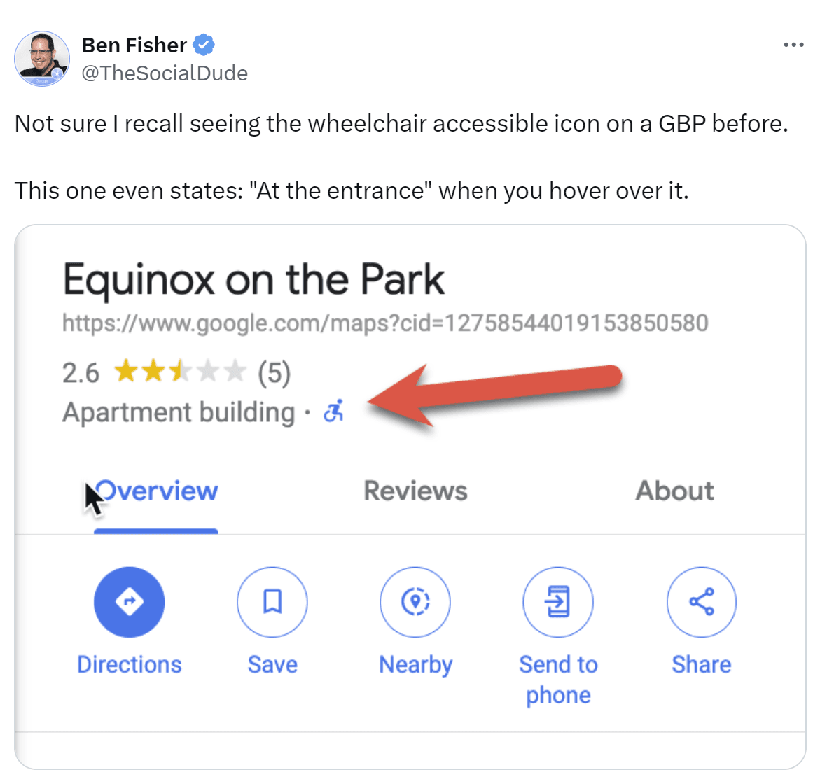 Some listings are now featuring an accessibility feature in the form of an icon of a person using a wheelchair