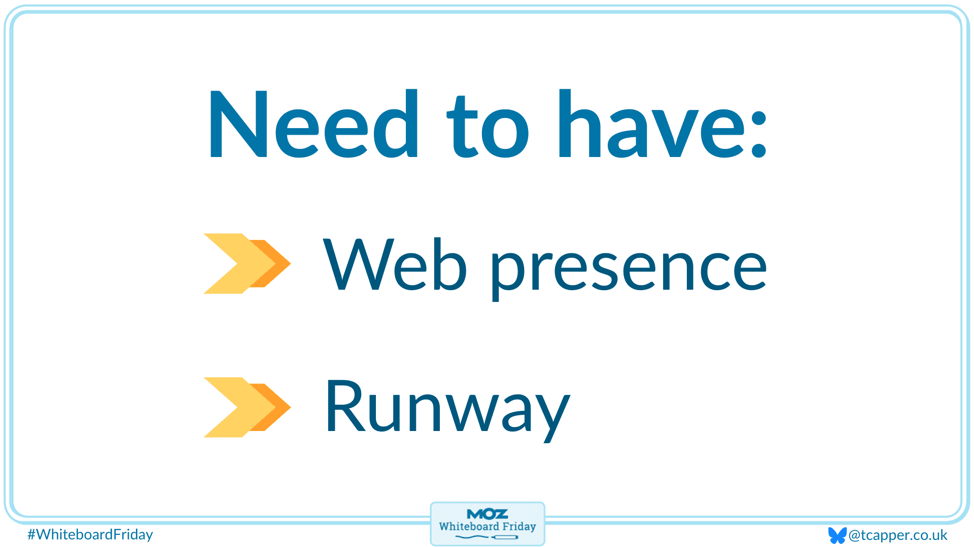 When considering SEO, make sure you have some sort of a web presence and some runway.