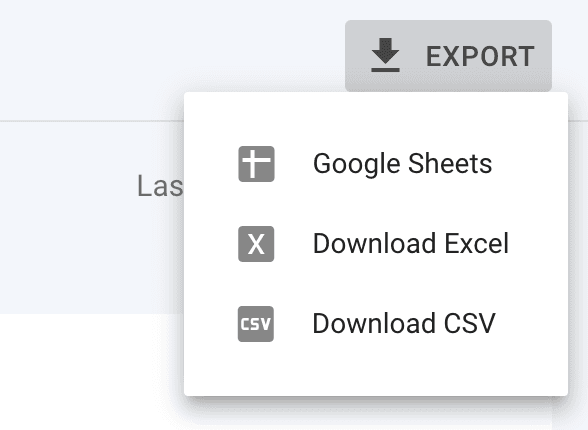 Exporting data from Google Search Console