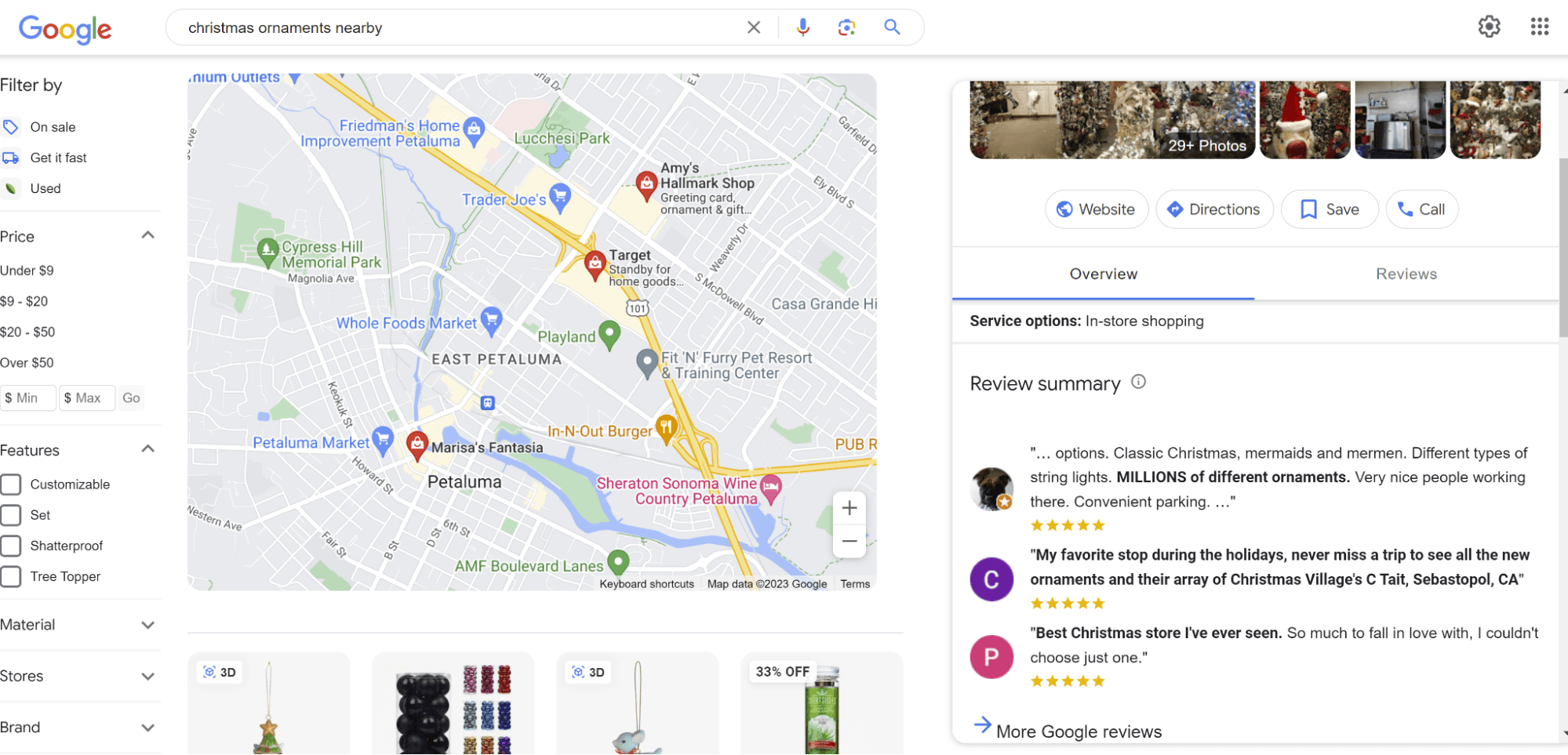 seen by shoppers justification brings up reviews or Q&A