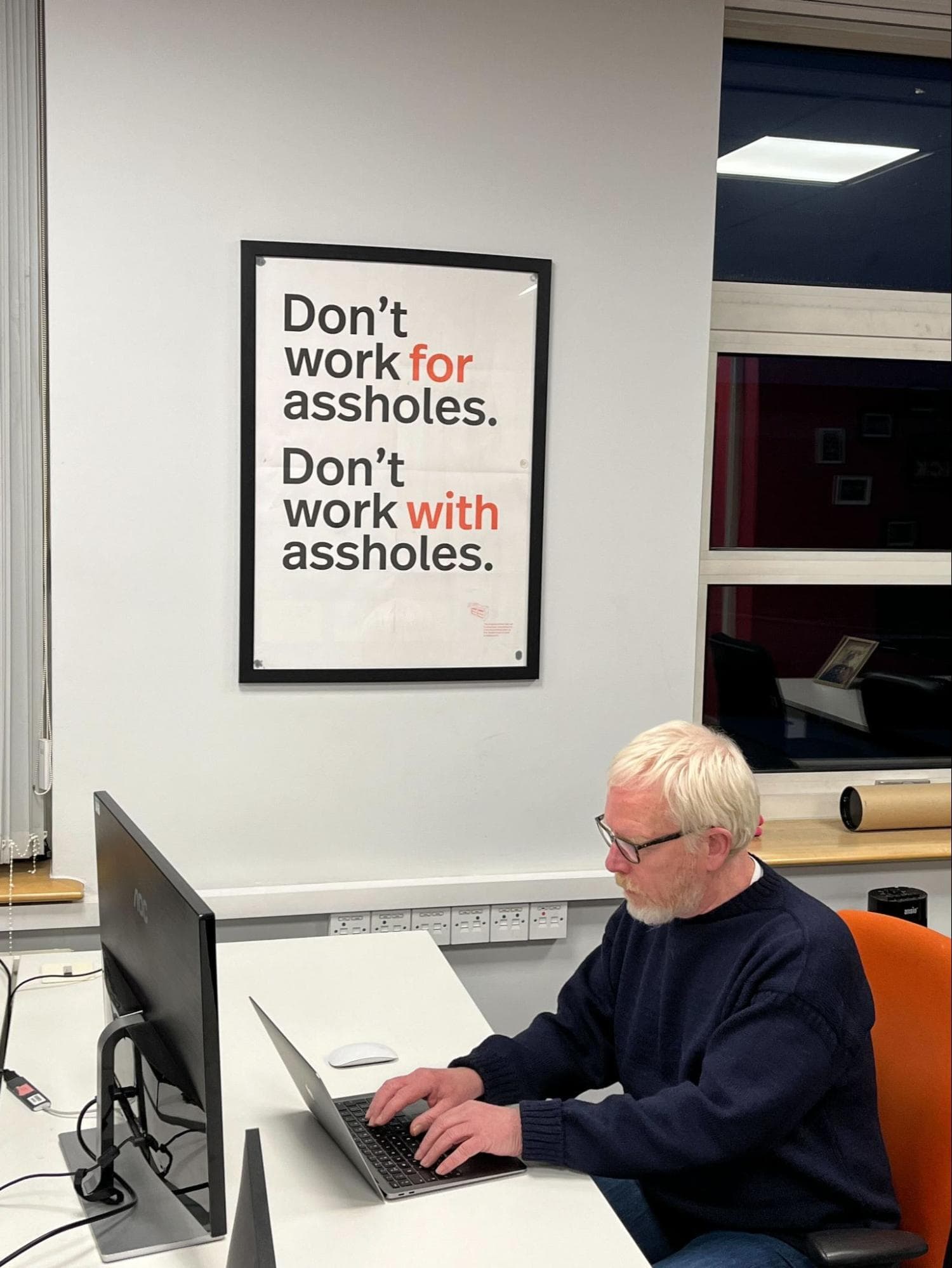 Picture of a poster in Hallam office