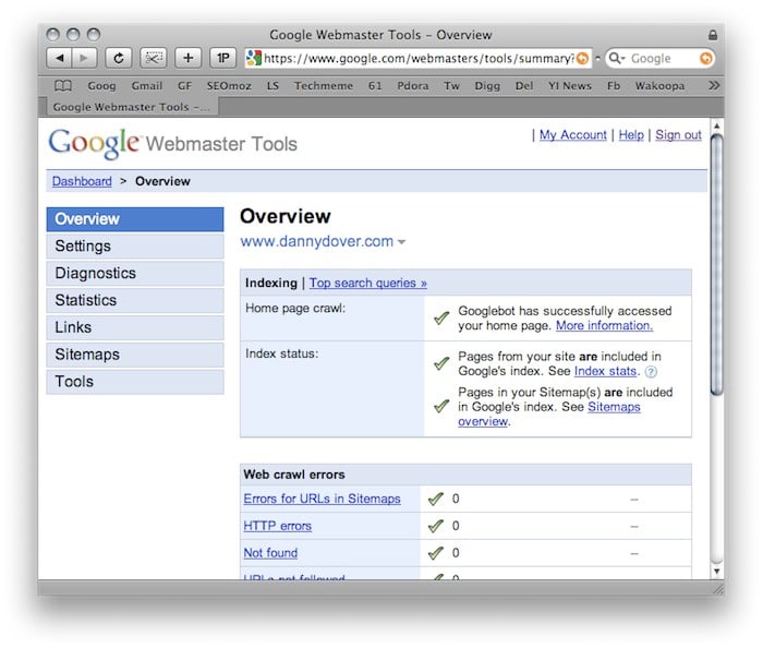 Google Webmaster Tools
