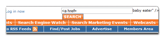 Search Engine Watch search box spam