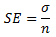 Standard error equation