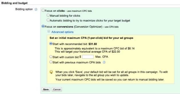 Adwords Bidding