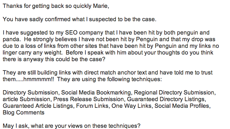 email about Penguin