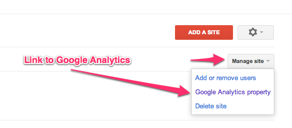 google webmaster tools connection to Google Analytics