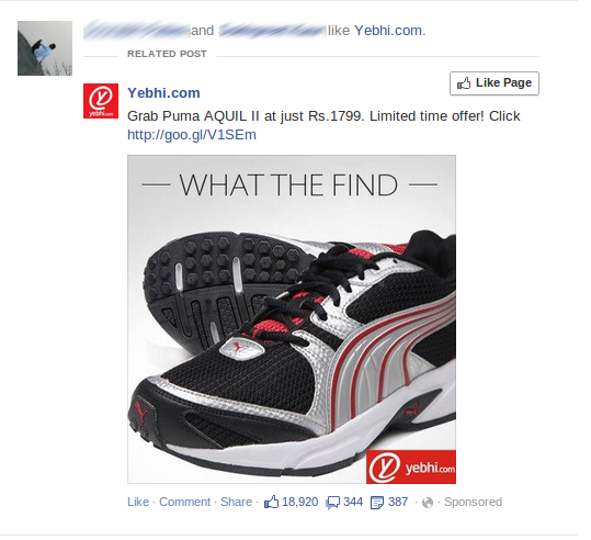 Facebook Sponsored Stories