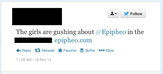 The girls are gushing... tweet
